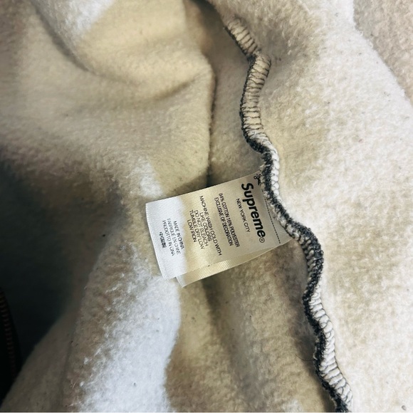 *SALE 2DAY* Supreme Charcoal and Black Zip-Up Hoodie - Picture 5 of 7